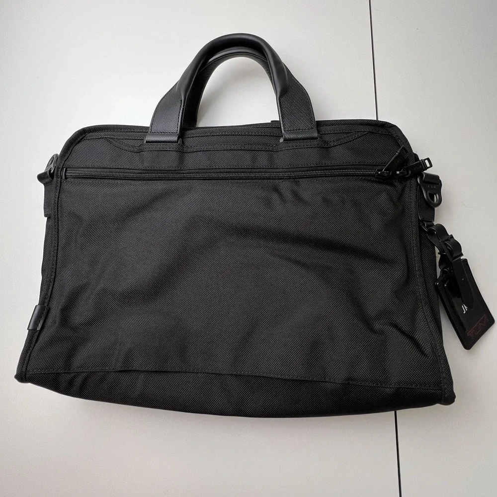 TUMI ALPHA 3 Laptop Briefcase Travel Nylon Tumi Monogrammed JRC NO STRAP
